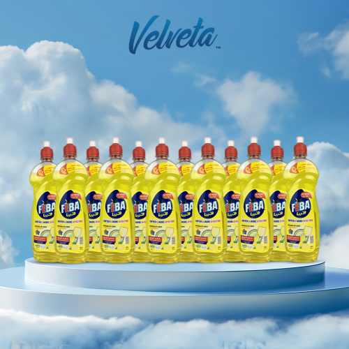 كرتون عدد 12 حبة فيبا بالجلسرين-سائل غسيل الصحون-رائحه الليمون-730جم