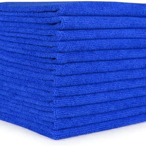 عدد 12 منشفه مايكروفايبر مقاس 40*40 اللون أزرق