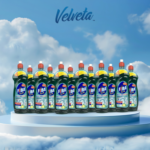 كرتون عدد 12 حبة فيبا بالجلسرين-سائل غسيل الصحون-رائحه الليمون الأخضر-730جم